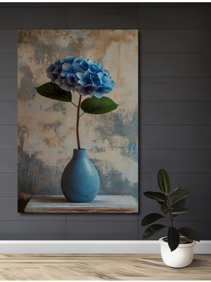 Teona Ahşap Mavi Orkide Buketi Yağlı Boya Görünümlü Ahşap Dekoratif Ev,antre,salon,ofis,mutfak,yatak Odası Tablo