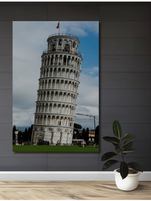 Teona Ahşap Pisa Kulesi Italya Turistik Mekan Sanat Baskısı Ahşap Ev,antre,salon,ofis,mutfak,yatak Odası Tablo