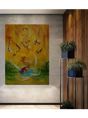 Teona Ahşap Müziğin Rengi Yağlı Boya Görünümlü Ahşap Ev,antre,salon,ofis,mutfak,yatak Odası Tablo