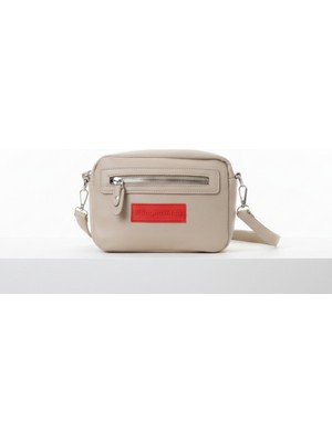 Baghashtag Koyu Krem Minik Unisex 3 Gözlü Deri Çanta