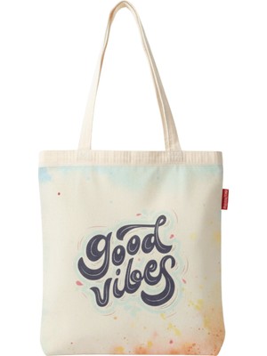 Baghashtag Good Vibes Baskılı Bez Çanta