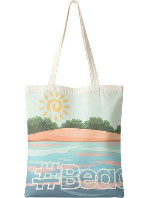 Baghashtag Beach Bag Baskılı Bez Çanta