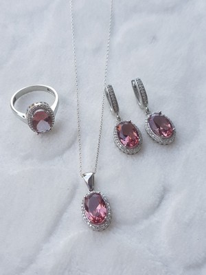 Canka Sultanit Taşlı Gümüş Set