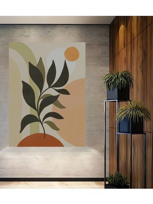 Teona Ahşap Bohem Yaprak Sanatı Görünümlü Ahşap Dekoratif Ev,antre,salon,ofis,mutfak,yatak Odası Tablo
