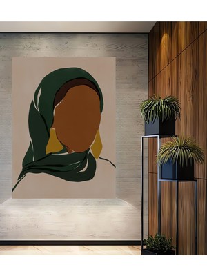 Teona Ahşap Bohem Tarzlı Figüratif Yağlı Boya Görünümlü Ahşap Dekoratif Ev,antre,salon,ofis,mutfak Tablo