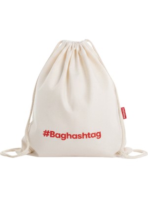 Baghashtag Baskılı Sırt Bez Çanta