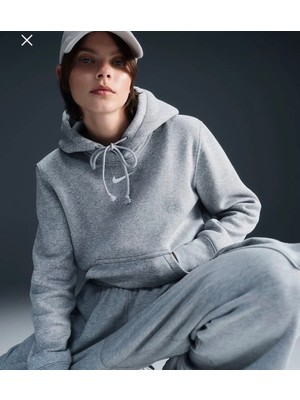 Nike Sportswear Phoenix Fleece Po Hoodie Tam Kalıp Gri Kadın Sweatshirt DQ5872-063