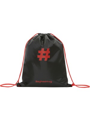 Baghashtag Siyah Kırmızı Sırt Çantası