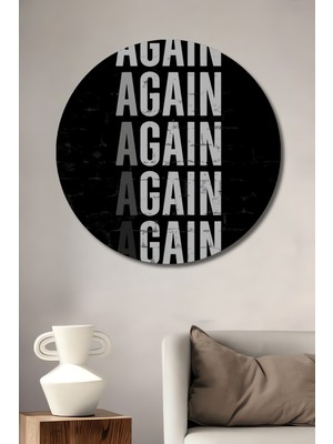 Teona Ahşap Motivasyonel Yazı Baskısı Ahşap Tablo Yuvarlak Duvar Tablosu