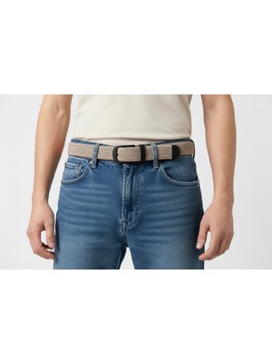 Elastik Örgü Unisex Kemer Taş