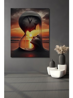 Teona Ahşap Zamanın Akışında Iki Yüz Yağlıboya Görünümlü Ahşap Dekoratif Ev,antre,salon,ofis,mutfak Tablo