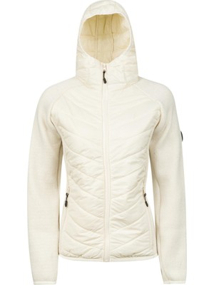 2AS Lisa Kadın Kapşonlu Tam Fermuarlı Sweat Ekru