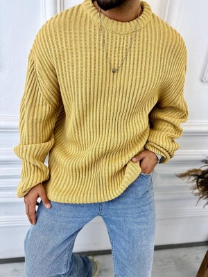 Elku Moda Oversize Kazak Bol Kesim Tüylenmeyen Salaş Triko Kazak