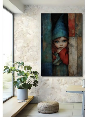 Teona Ahşap Gızemlı Masal Kızı Yağlı Boya Görünümlü Ahşap Dekoratif Ev,antre,ofis,mutfak,yatak Odası Tablo