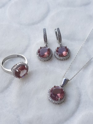 Canka Sultanit Taşlı Gümüş Set