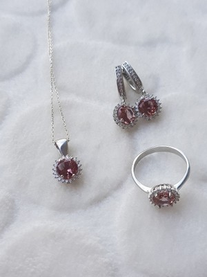 Canka Sultanit Taşlı Gümüş Set