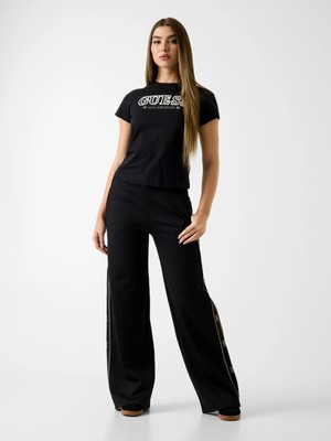 Guess Ketty Bisiklet Yaka Kısa Kollu Kadın Siyah T-Shirt V6RI10I3Z14-JBLK