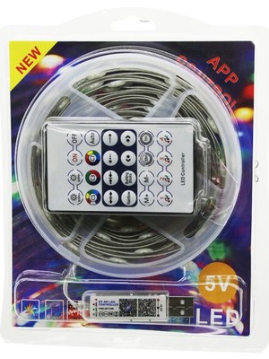 Ayder Timya 9MT  KUMANDALI - USB Lİ  RGB ŞERİT LED  0.4W/M - 20lm/led   -20+55°C (Timya/Go1395)  205170