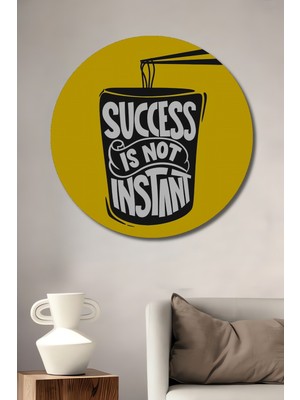 Teona Ahşap Motivasyonel Ramen Kase Ahşap Dekoratif Tablo Yuvarlak Duvar Tablosu