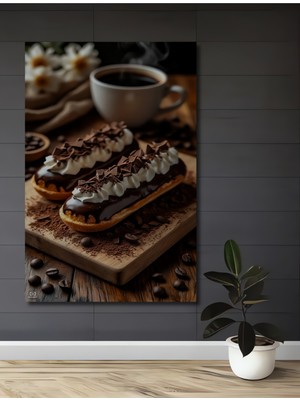 Teona Ahşap Çikolata Rüyası Eclair Yağlı Boya Görünümlü Ahşap Ev,antre,salon,ofis,mutfak,yatak Odası Tablo
