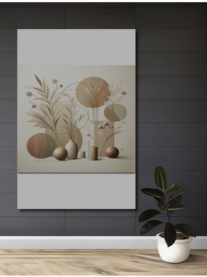 Teona Ahşap Bohem Etnik Yaprak Desenli Pastel Sanat Ev,antre,salon,ofis,mutfak,yatak Odası Tablo