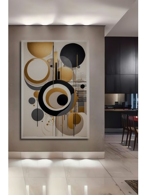 Teona Ahşap Altın Çağ Soyut Sanat Yağlı Boya Görünümlü Ahşap Ev,antre,salon,ofis,mutfak,yatak Odası Tablo