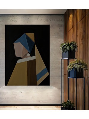 Teona Ahşap Modern Sanat Geometrik Soyut Kedi Görünümlü Ahşap Dekoratif Ev,antre,salon,ofis,mutfak Tablo