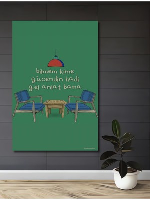 Teona Ahşap Sulu Boya Görünümlü Sohbet Köşesi Ahşap Dekoratif Ev,antre,salon,ofis,mutfak,yatak Odası Tablo