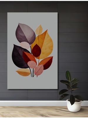 Teona Ahşap Sonbahar Yaprakları Yağlı Boya Görünümlü Ahşap Dekoratif Ev,antre,salon,ofis,mutfak Tablo