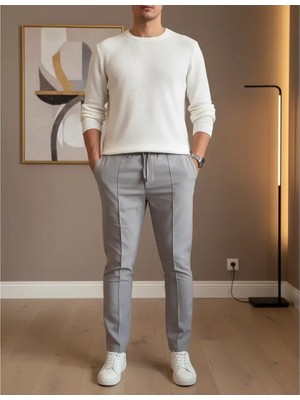 Moda Double Kumaş Çima Detaylı Pantolon