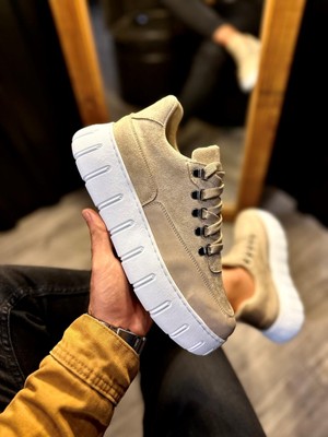 Kapsulavm Yüksek Taban Günlük  Ayakkabı  Vizon