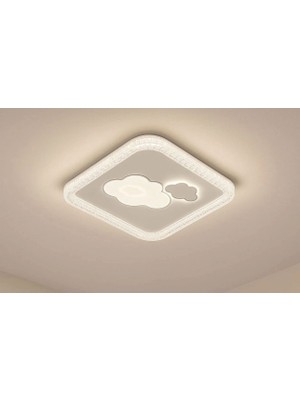 Yeni Model Plafonyer Tavana Yapışma Lüx LED Avize Kumandalı 3 Işık Seçeneği