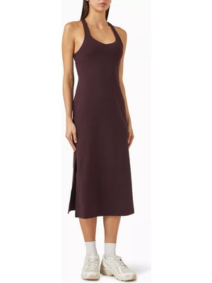 Dreamknit Halo Racerback Midi Elbise, Yumuşak & Rahat, Günlük ve Seyahat Kullanımı