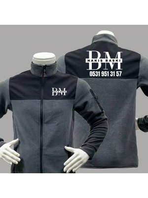 Bm Nakış Baskı Kişiye Özel Firma Logolu Softshell Polar