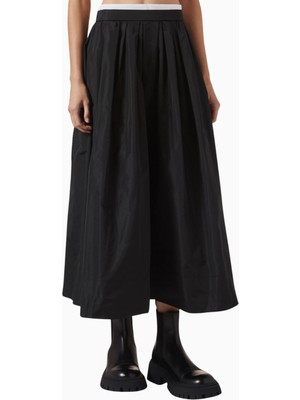 Maje Juraly Siyah Technical Fabric Midi Etek, Zamansız ve Şık Siluet