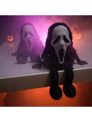 Ghost Face (Hayalet Surat) Oturan Figür 1 ADET -  Hediyelik Biblo, Figür, aksesuar, dekorasyon, oyuncak, Nycruin3D