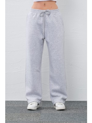 Gri Geniş Paça Eşofman Altı