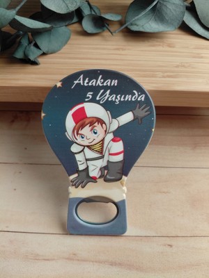 Flamingo Tasarım Atolyesi Kişiye Özel Yaş Günü Doğum Günü Yenidoğan  Açacaklı Balon Magnet (20 ADET )