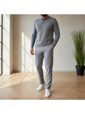 Moda Poliviskon Çift Pileli Pantolon