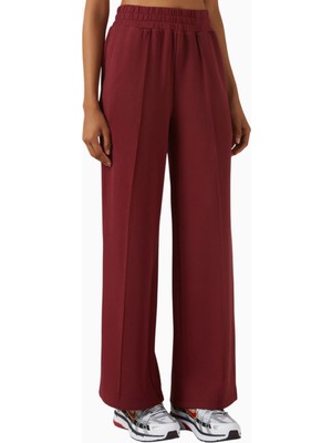 Varley Doublesoft® Wide-Leg, Bordo Rahat ve Şık Günlük Eşofman Altı