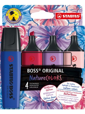 Stabilo Boss Nature Colors Wildflower Edition 4'lü Fosforlu Kalem