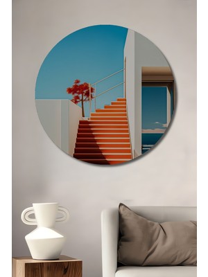 Teona Ahşap Minimalist Modern Ev Tasarımı Ahşap Dekoratif Tablo Yuvarlak Duvar Tablosu