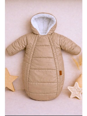 DeKuBaby Içi Welsoft Kürklü Yeni Doğan Bebek Kundak - Tulum Mont