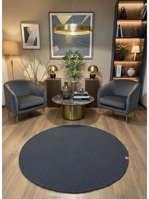 Rose'n Home Jüt Örgü-11 El Örgüsü Jüt Hasır Halı