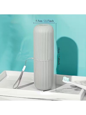 Sanal Trend 1 Adet Seyahat Tipi Diş Macun Fırça Saklama ve Taşıma Kabı Diş Fırçalık