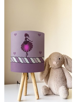 Talia Home Lila Çocuk Odası Abajur Masa Lambası TLAB-061