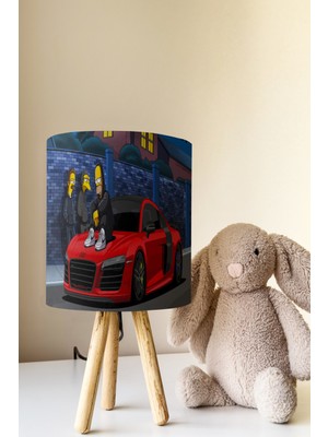 Talia Home Simpson Desenli Çocuk Odası Abajur Masa Lambası TLAB-270
