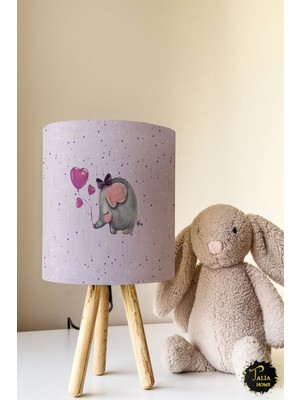Talia Home Fil Desenli Çocuk Odası Abajur Masa Lambası TLAB-010