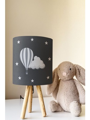 Talia Home Gri Balonlu Çocuk Odası Abajur Masa Lambası TLAB-103