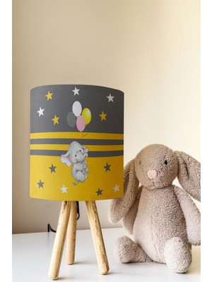 Talia Home Sarı Balonlu Fil Çocuk Odası Abajur Masa Lambası TLAB-188